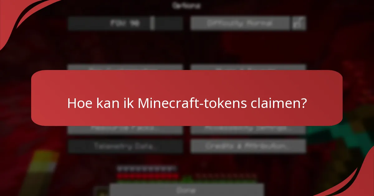 Hoe kan ik Minecraft-tokens claimen?
